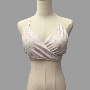 PINK Victoria's Secret Halter Top in Soft Pink and White